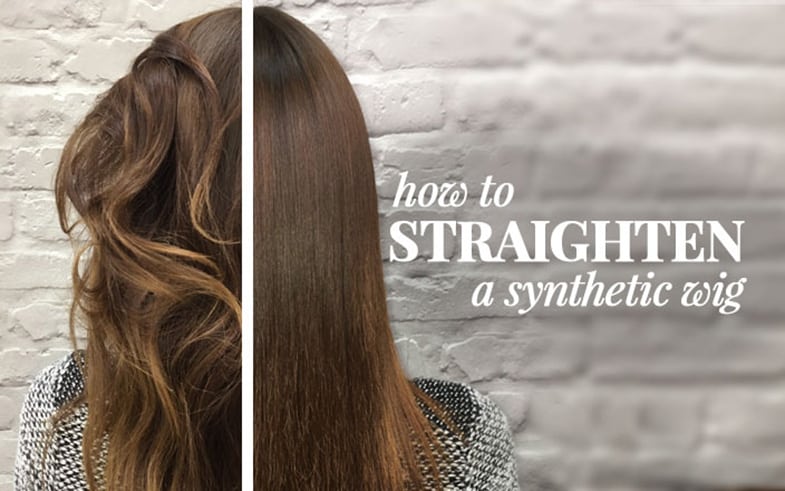 Straighten synthetic hair